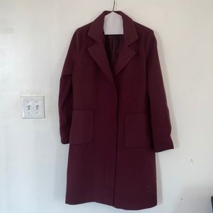 Maroon color trench coat!